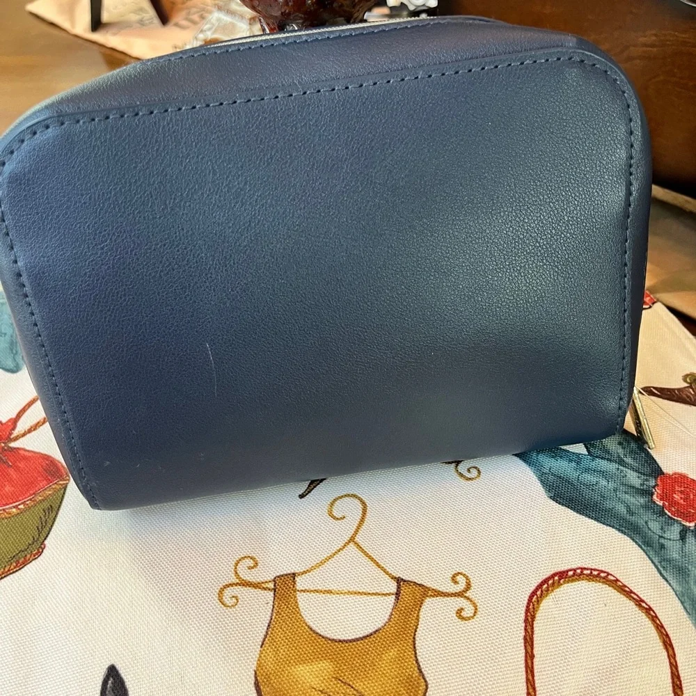 Salvatore Ferragamo Parfums Midnight Blue Cosmetic Pouch or Clutch (NWOT Gift)
